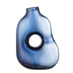 Bloomingville - Harri Vase, Blå, Glas