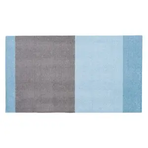 Tica Copenhagen - Smudsmåtte - Stripes Horizon - Blå/Steelgrey - 40x60 cm