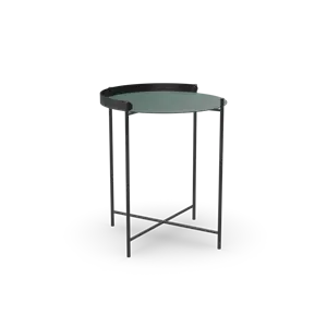 Houe - EDGE Tray table Ø46,5 - Pine green-black