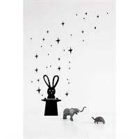 Fermliving - wallsticker Magic Bunny, sort