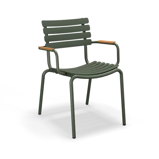 Houe - ReCLIPS Dining chair - Olive green. Armrest