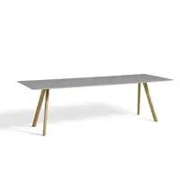 Hay spisebord CPH30 - 250 x 90 cm - bordplade grå linoleum/ben i eg (vandbaseret lak) - CPH 30