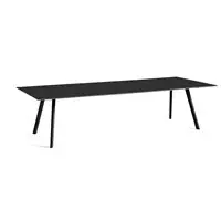 Hay bord - CPH30 table - 300 x 90 cm - bordplade sort linoleum/ben sort eg (vandbaseret lak)