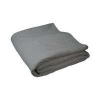AU Maison l�kkert quiltet senget�ppe Yasha i charcoal  (240 x 265 cm) 
