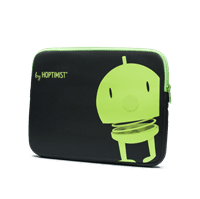 Hoptimist iPad Sleeve i sort/lime