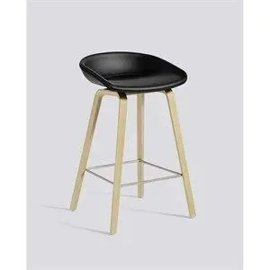 HAY - About a Stool - "Oak soaped stainless leather sierra"