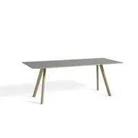 Hay spisebord - CPH30 - 200 x 90 cm - Grå med ben i sæbebehandlet eg