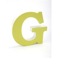 Bogstav G 20 cm fra SuperLiving - lemon