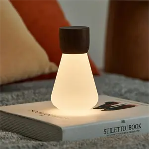 Gingko - Pentagon Light bulb Lamp Mini Natural Walnut Wood