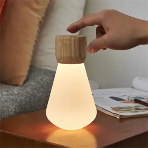 Gingko - Pentagon Light bulb Lamp Mini White Ash Wood