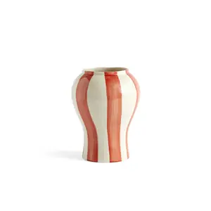 HAY - Sobremesa Stribe Vase - Small - Rød