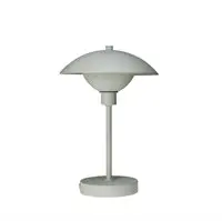 Dyberg Larsen - ROMA genopladelig bordlampe, hvid, D20 x B20 x H30 cm.