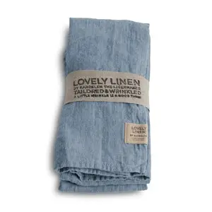 Lovely Linen - Stofserviet - Dusty Blue - 45x45 cm