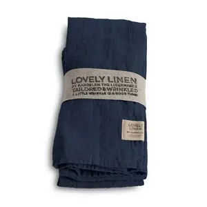 Lovely Linen - Stofserviet - Mørkeblå/Midnight Blue - 45x45 cm