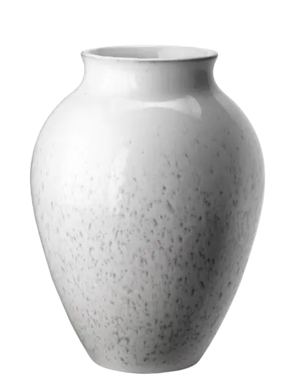 Knabstrup Keramik - vase H 27 cm white / grey