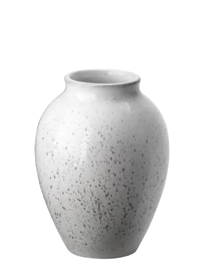 Knabstrup Keramik - vase H 12.5 cm white / grey