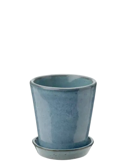 Knabstrup Keramik - urtepotteskjuler Ø 10.5 cm dusty blue