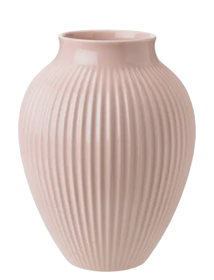 Knabstrup Keramik - vase H 27 cm ripple rose