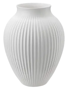 Knabstrup Keramik - vase H 35 cm ripple white
