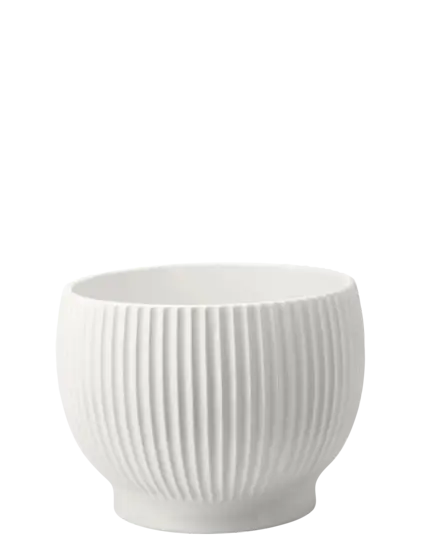 Knabstrup Keramik - urtepotteskjuler Ø 16 cm ripple white