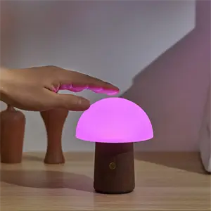Gingko - Super Mini Alice Mushroom Lamp - Walnut
