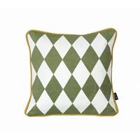 Ferm Living - Pude - Little Geometry (Oliven/sort)