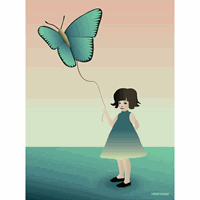 ViSSEVASSE - The Girl With The Butterfly (50x70 cm)