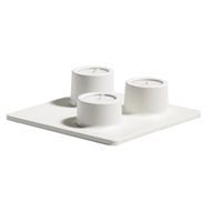 Lysestage - Lightscape "Threeflat" fra Cardiva - hvid