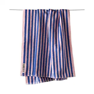 Bongusta - Naram - Badehåndklæde - Dazzling blue og rose - 70x140 cm