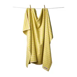 Bongusta - Naram Bath Sheets - Pristine og neon yellow - 100x150 cm