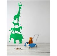 Wall sticker - Animal Tower gr�n