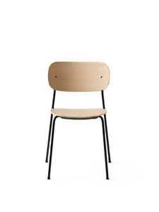 Audo Copenhagen - Co Dining Chair, Black Steel Base, Natural Oak Seat and Back