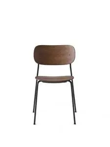 Audo Copenhagen - Co Dining Chair, Black Steel Base,  Dark Stained Oak Seat and Back