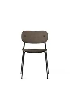 Audo Copenhagen - Co Dining Chair, Black Steel Base, Upholstered Seat and Back PC1T, EU/US - CAL117 Foam, 0233 Remix (Grey), Remix, Kvadrat