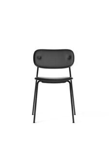 Audo Copenhagen - Co Dining Chair, Black Steel Base, Upholstered Seat and Back PC1L, EU/US - CAL117 Foam, 0842 (Black), Dakar, Dakar, Nevotex