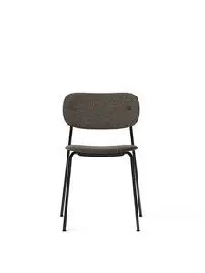 Audo Copenhagen - Co Dining Chair, Black Steel Base, Upholstered Seat and Back PC4T, EU/US - CAL117 Foam, T14012/001 (Marcassin), Doppiopanama, Doppiopanama, Dedar