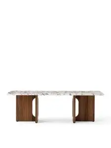 Audo Copenhagen - Androgyne Lounge Table, 120x45, Walnut/Calacatta Viola