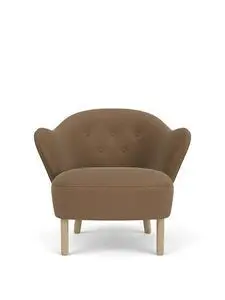 Audo Copenhagen - Ingeborg, Lounge Chair, Oak Legs, Upholstered With PC4T, Natural Oak, EU - HR Foam, 1103 (Brown), Grand Mohair, Grand Mohair, Danish Art Weaving