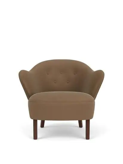 Audo Copenhagen - Ingeborg, Lounge Chair, Oak Legs, Upholstered With PC4T, Dark Stained Oak, EU - HR Foam, 1103 (Brown), Grand Mohair, Grand Mohair, Danish Art Weaving