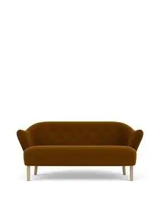 Audo Copenhagen - Ingeborg, Sofa, Oak Legs, Upholstered With PC4T, Natural Oak, EU - HR Foam, 2600 (Brown), Grand Mohair, Grand Mohair, Danish Art Weaving