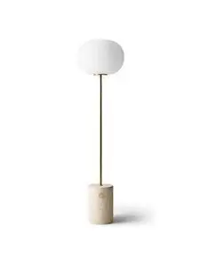 Audo Copenhagen - JWDA Floor Lamp, Travertine, Brushed Brass