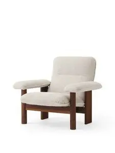 Audo Copenhagen - Brasilia Lounge Chair, Solid Dark Stained Oak, PC2T, EU/US - CAL117 Foam, 0011 (White), Moss, Moss, Sahco, Kvadrat