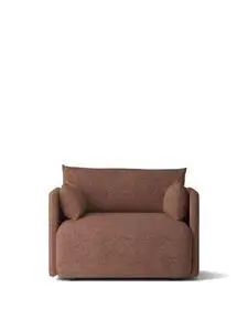 Audo Copenhagen - Offset Sofa, 1 Seater, Upholstered With PC0T, EU/US - CAL117 Foam, 08 (Bordeaux), Bouclé, Bouclé, Audo