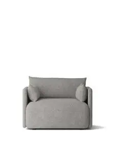 Audo Copenhagen - Offset Sofa, 1 Seater, Upholstered With PC0T, EU/US - CAL117 Foam, 16 (Dark Grey), Bouclé, Bouclé, Audo
