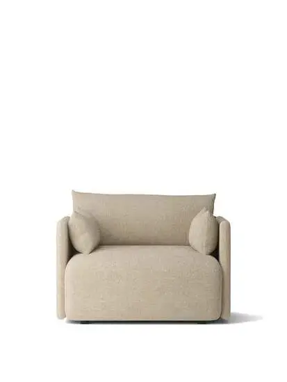 Audo Copenhagen - Offset Sofa, 1 Seater, Upholstered With PC0T, EU/US - CAL117 Foam, 02 (Beige), Bouclé, Bouclé, Audo
