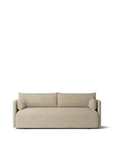 Audo Copenhagen - Offset Sofa, 2 Seater, Upholstered With PC0T, EU/US - CAL117 Foam, 02 (Beige), Bouclé, Bouclé, Audo