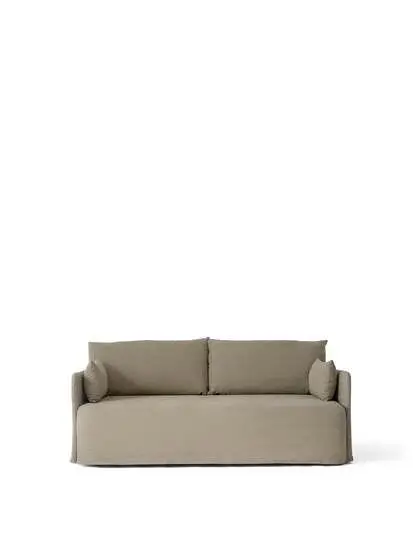 Audo Copenhagen - Offset 2-Seater, Sofa With Loose Cover, Audo Cotlin, Poppy Seed