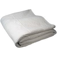 AU Maison l�kkert quiltet senget�ppe Yasha i hvid-  (240 x 265 cm) 
