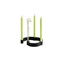 by Wirth lysestage i l�der - Belt 4 Candles - sort