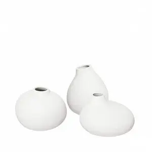 Blomus - Set of 3 Vases  - 3 x White - NONA